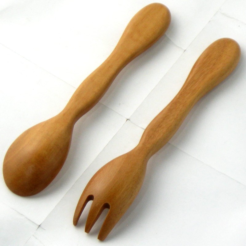 Nagao Children's Spoon and Fork Set, 5.5 inches (14 cm),