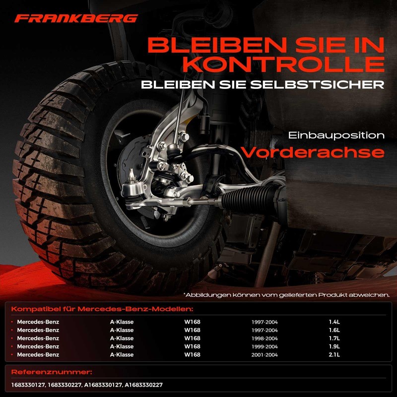 Frankberg 2x Ball Joint Front Axle Left Right Lower Compatible