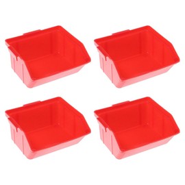 TEHAUX 4pcs Stackable Storage Bins for Tools and Parts Organization for Workshop Garage Shed Office Use Versatile Organizer for Accessories and Supplies