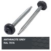 SKIR'CO Pack of 40 Metal Roofing Screws 4.8 x 60