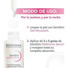 Bioderma Sensibio Defensive Srum Hidratante, Piel Sensible, 30 ml                                                                                     