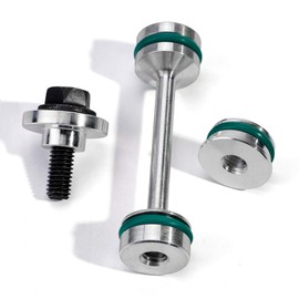 3mirrors UPGRADE Billet Aluminum Oil Diverter Barbell w/DOUBLE O-rings, Oil Tube Hold Down, Front Gallery Plug Compatible with GM LS Engines, Better Sealing