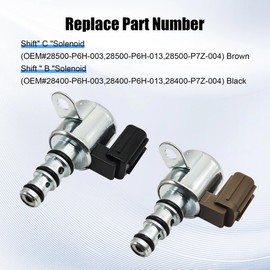 28500-P6H-013 Transmission Shift Control Solenoid Valve B&C Shift Solenoid Compatible With 1998-2002 Honda Accord 2.3 L4 1997-1999 Honda Odyssey 2.3 L4 Repalce 28400-P6H-013