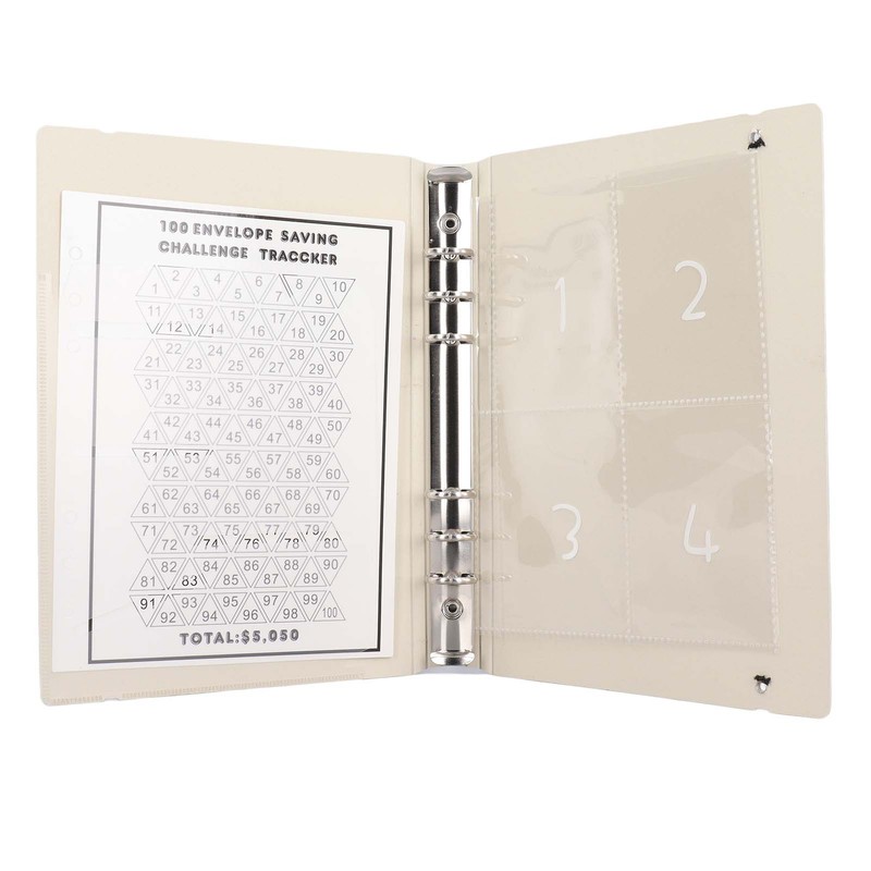 100 Envelopes Money Saving Challenge Binder Reusable A5 Budget Binder