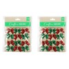Crafters Square Mini Bows - Red and Green - 24