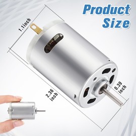 Saillong 1 Pcs 12V DC Fan Motor Compatible with Ventline BVD0218-00, RV Vent Motor Compatible with Ventline Ventadome Lids and Accessories, Round Shaft for RV Bathroom Roof Exhaust Fan Accessories