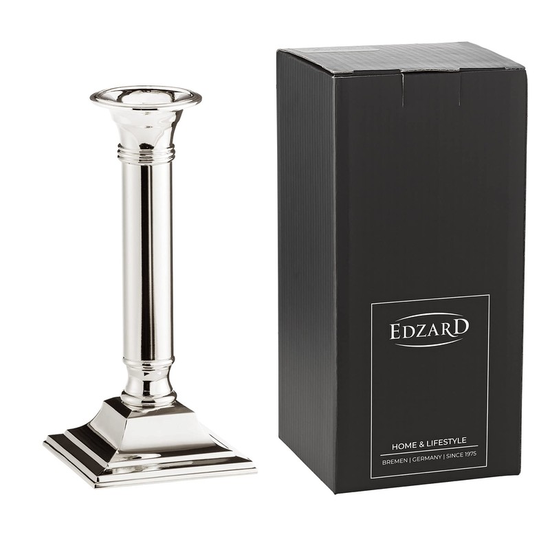 Edzard Candlestick Lincoln, silver plated, tarnish protected, 7.5 in high