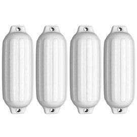 Costway 4 Ribbed Marine 8.5" X 27" Boat Fender Vinyl Bumper Dock Shield Protection White