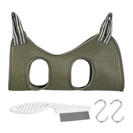 TYGFRT 1 Pet Grooming Bag, 1 Pet Flea Comb, Pet Nail Trimming Harness, Pet Grooming Hammock, Anti-Scratch And Anti-Bite Retainer, Suitable For Cats And Dogs