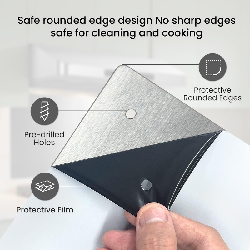 VIKIO HOME Kitchen Wall Shield – 24x30 Inch Stainless Steel