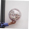 KOMBIUDA 2pcs Transparent Sequin Inflatable Beach Balls Fun Water Play