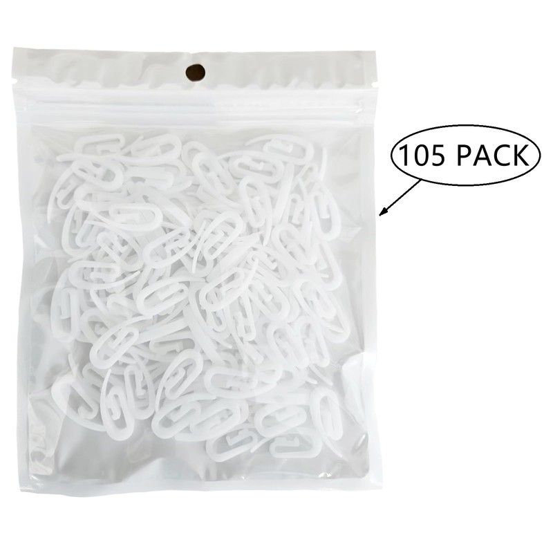 Magnesis White Plastic Curtain Hooks for Door Curtain,Window Curtain,Curtain Header