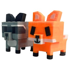 SUPERBE Grow a Garden Action Figure, 3D Printed Grow a Garden Pet Raccoon Red Fox Figures Toys, Collectible Animals Toy Gift for Fans