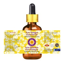 Deve Herbes Pure Tarragon Essential Oil (Artemisia Dracunculus) with Glass Dropper Steam Distilled (Pack of Two) 100ml X 2 (6.76 oz)
