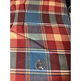 Snuggle 1/2Yd Super Snuggle Flannel Joann Fabric NEW Fall Paid Rust Tan Blue 100% Cotton