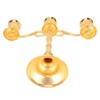 3 Arms Alloy Candelabra Vintage Style Elegant Candlestick Holder for