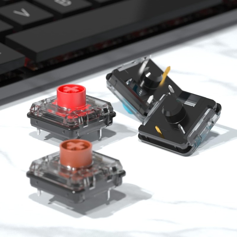 Kailh Choc V2 Low Profile Switch Red Linear, 4-Pin 50gf