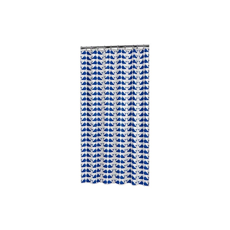 Sealskin Whale PEVA Waterproof Shower Curtain Blue 180cm Width x