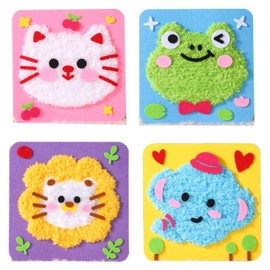PupuMiao Sewing Kit for Kids DIY Embroidery Sewing Kit Cute Animal Sewing Projects with Jumble Needle Easy Crafts with English Instructions, Perfect for Beginners, Girls Boys Ages 4-12