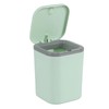 Yesdate 2 L Plastic Tiny Push-Button Trash Can, Mini Desktop