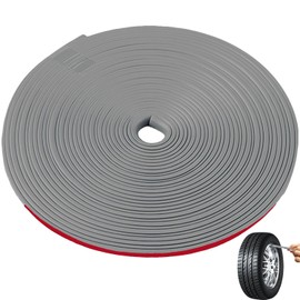 8 M Auto Rad Schutzring, Kantenschutz Autotür, Gummi Dekoration Streifen, Kantenschutz für Bleche, Auto Felgenschutz Dekorstreifen für Auto Felgen, Felgenschutz, Rad Dekoration (Grau)