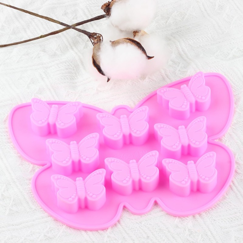 YIMINGMOLD 2pcs Butterfly Silicone Chocolate Molds Butterfly Shaped Mold For