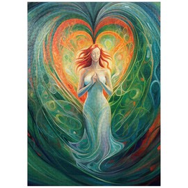 MyPuzzle Ethereal Goddess of Love and Nature in Spiritual Art - Premium 1000 Piece Jigsaw Puzzle for Adults