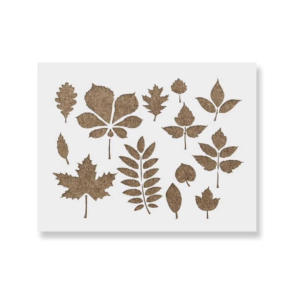 Fall Leaves Stencil Template for Walls and Crafts - Reusable