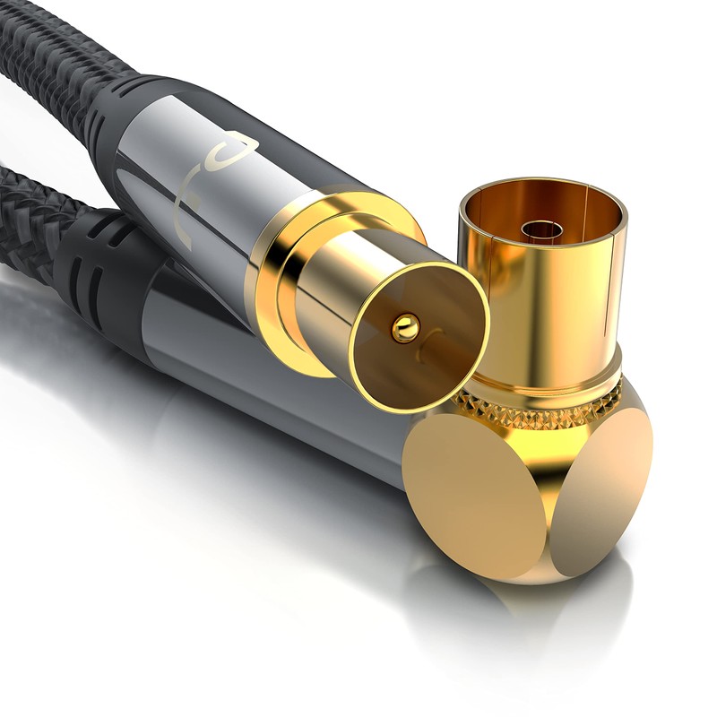 CSL - 7.5 m Antenna Cable Angled with Braiding 8k