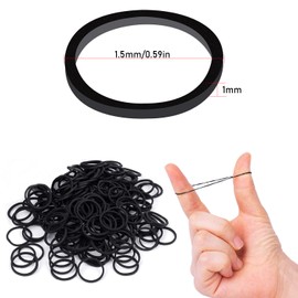 Elastic Hair Bands,1000pcs Black Elastic Bandsfor Hair,With Box,Small Elastic Hair Bands Mini Elastic Hair Bands,for Kids Hair Braids Ponytail Hair, Wedding Hairstyle etc. (Black-1000pcs)