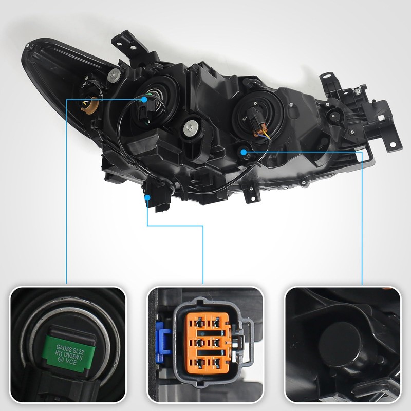 Huray Halogen Headlight Assembly for Mazda 6 2014 2015 2016