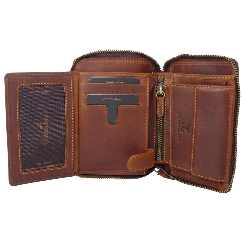 Fregery ® Leather Wallet for Men with RFID Protection with