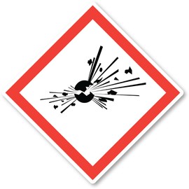Explosion Hazard Danger Symbol UN/GHS Hazard Pictogram Sticker 20cm x 1