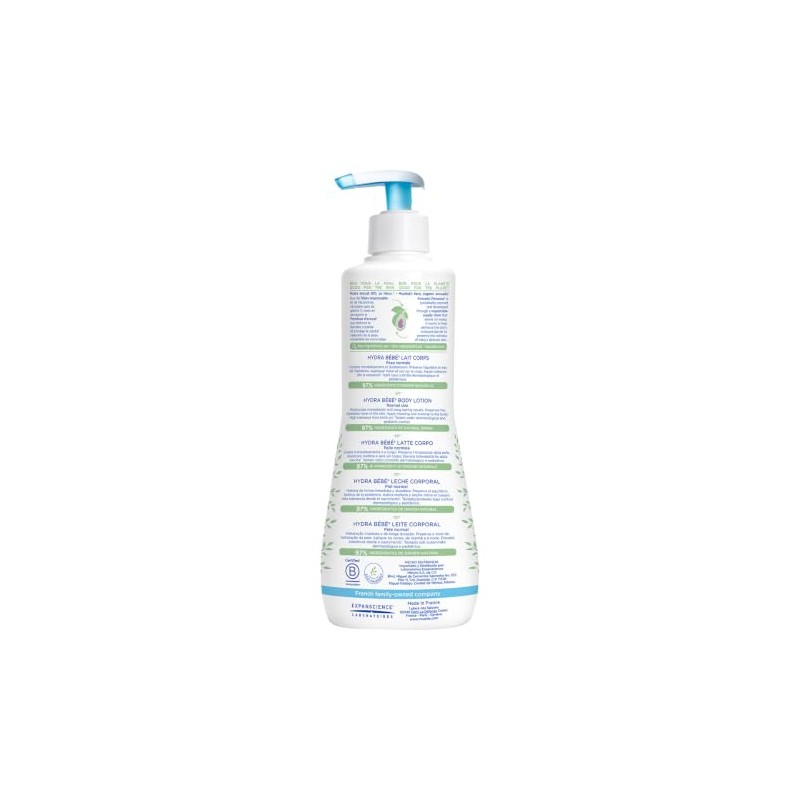 Mustela Hydra Bebé, Loción Corporal Hidratante, 500ml