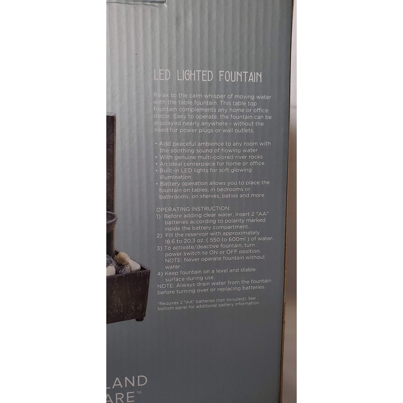 LED Lighted Zen Tabletop Water Fountain