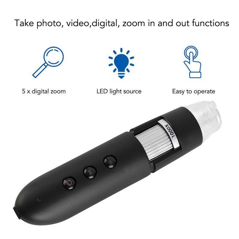 1000X Wifi Digital Magnification Endoscope HD Wireless USB Skin Microscope