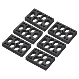 PATIKIL 4pcs 12mm Skateboard Riser Pads Plastic Longboard Riser Pads Angled Wedge Shock Pads for Skateboard Trucks Black
