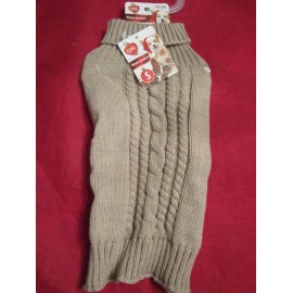 Pet Central Dog Winter Sweater Brown Sweater Small S