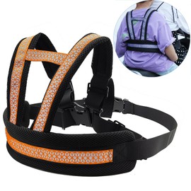 Holiberty Child Motorcycle Safety Harness for Kids Reflective Anti-Fall Bike Motorcycle Belt Adjustable Cycling Walking Harness Leash with Added Padding on Shoulders Waist Straps Age 3-12Yrs