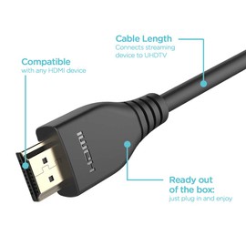 Keymox, Negro, 3 metros (10 pies)