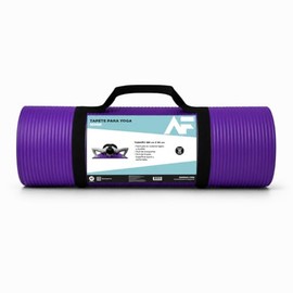 Tapete para Yoga y Pilates 10 mm 180 x 60 cm con Correa de Transportación | Tapete Antideslizante de NBR para Ejercicio, Fitness, Estiramientos y Entr