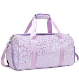 Kimwadalh Plush Girls Travel Bag Kids Sports Bag for Girls Travel Duffles Girls Gymnastics Training Bag Girls Butterfly 25L Duffles Gym Bag