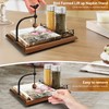 Elegant Flat Wooden Napkin Holder with Bird Design, Multifunctional Napkin