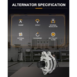 ROADFAR New Alternator Compatible for Lexus for GS350 Base 3.5L 2013-2015,2013-2015 for Lexus for GS350 F Sport 3.5L,2014-2015 for Lexus for IS250 Base 2.5L, Replace 11510
