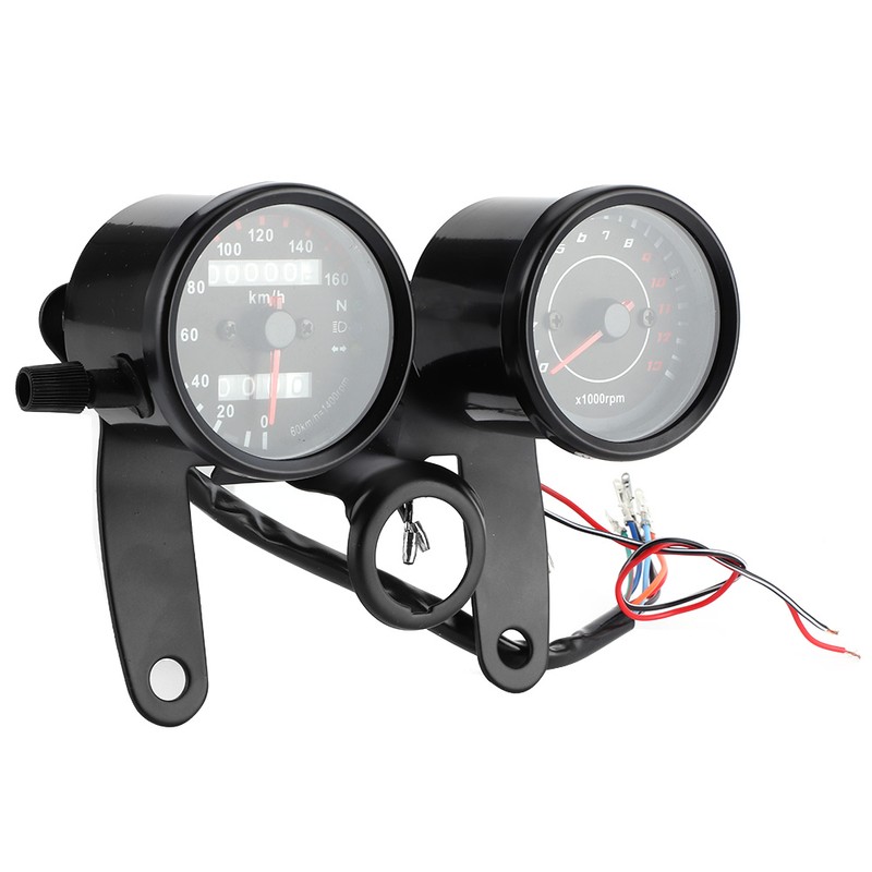 Universal Motorcycle LED Odometer Meter Tachometer Gauge Speedometer Instrument 12V