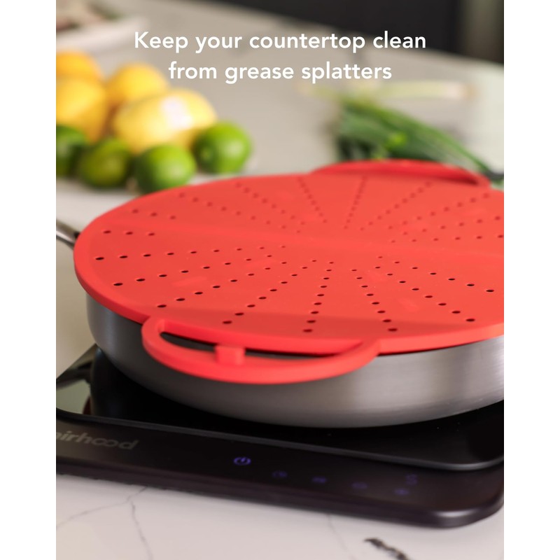 AirHood Silicone Splatter Screen – Foldable Grease Guard for Frying