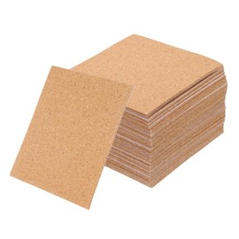 uxcell 60pcs Cork Coasters for Drink, 4 Inch Square Drink Coaster Absorbent Coffee Coaster for Wine Glasses Cups Mugs Home Tabletop Decoration