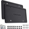 License Plate Frame,2PCS Silicone License Plate Frames with Drainage Holes,
