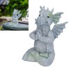 Small Dinosaur Sculpture Meditated Statue Home Ornament for Garden Tree