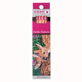 Tombow KB-KHNWDB Hello Nature Children's Soft Lead Pencils, B, Whitetail Deer, 1 Dozen